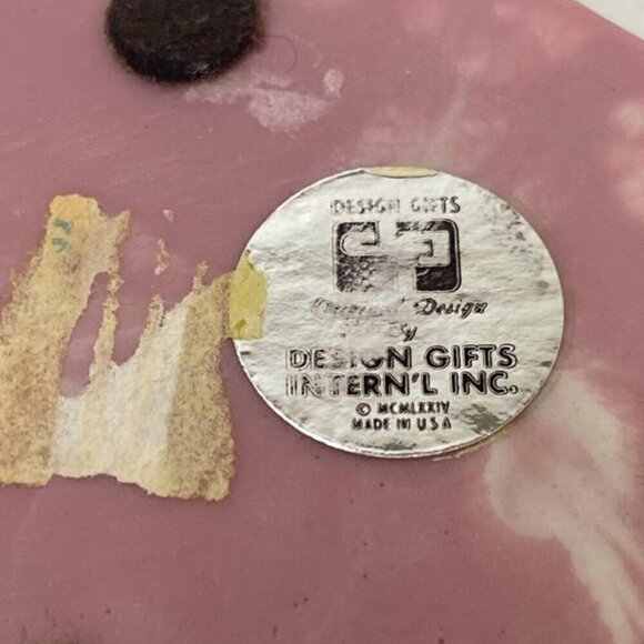 Vtg Robert Nemith Soapstone Heart Shaped Trinket Box Pink White Butterfly & Iris - Picture 8 of 8